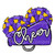 Cheer Megaphone Purple and Yellow Transfer