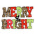 Merry and Bright Red and Green Transfer