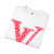 Comfort Colors Graphic T‑Shirt — Pink Leopard LV Logo Tee