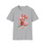 Cute Rooster Graphic Gildan T-Shirt — Heart Glasses & Lollipop Farm Animal Tee