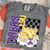 College Mascot Checkered Tee/Transfer