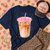 Iced Coffee Brush Pink Tee/Transfer