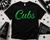 Cubs Metallic Green Puff Leopard Tee
