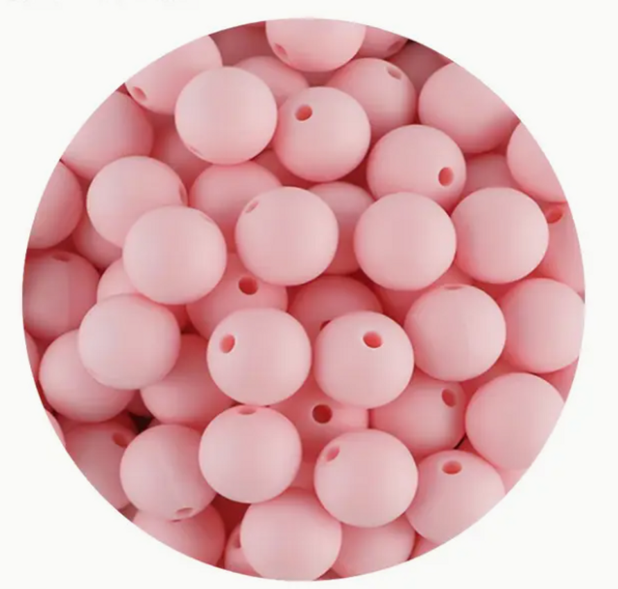53 PCS Silicone Bead Assortment 12mm Quartz Pink 53 PCS Silicone Bead Assortment 12mm Quartz Pink