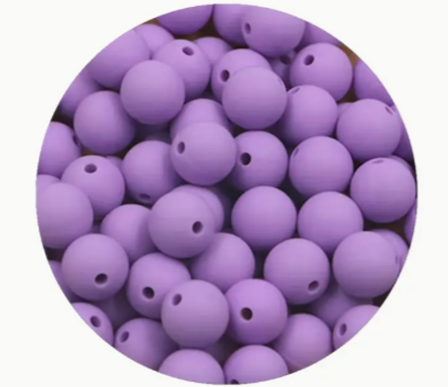 53 PCS Silicone Bead Assortment 12mm Light Purple 53 PCS Silicone Bead Assortment 12mm Light Purple