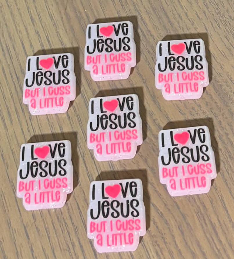 I love Jesus but I cuss a Little Focal Bead I love Jesus but I cuss a Little Focal Bead