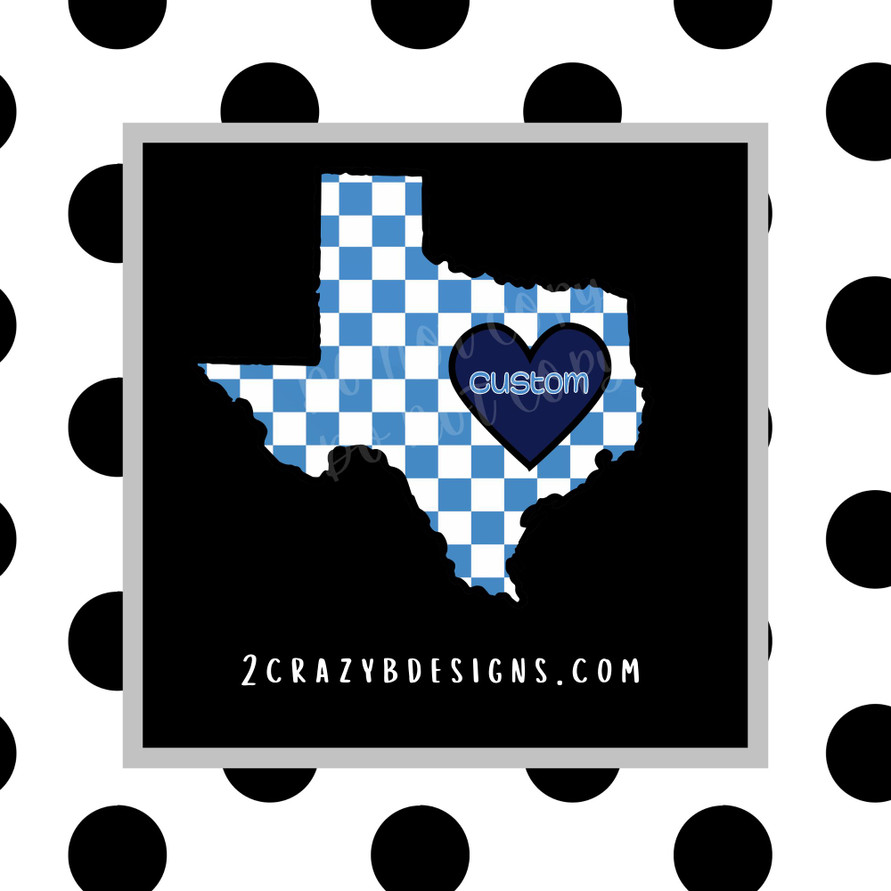Custom Texas Checkered DTF
