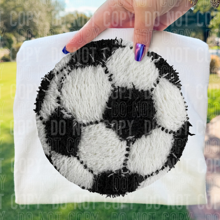 Soccer Faux Yarn Transfer