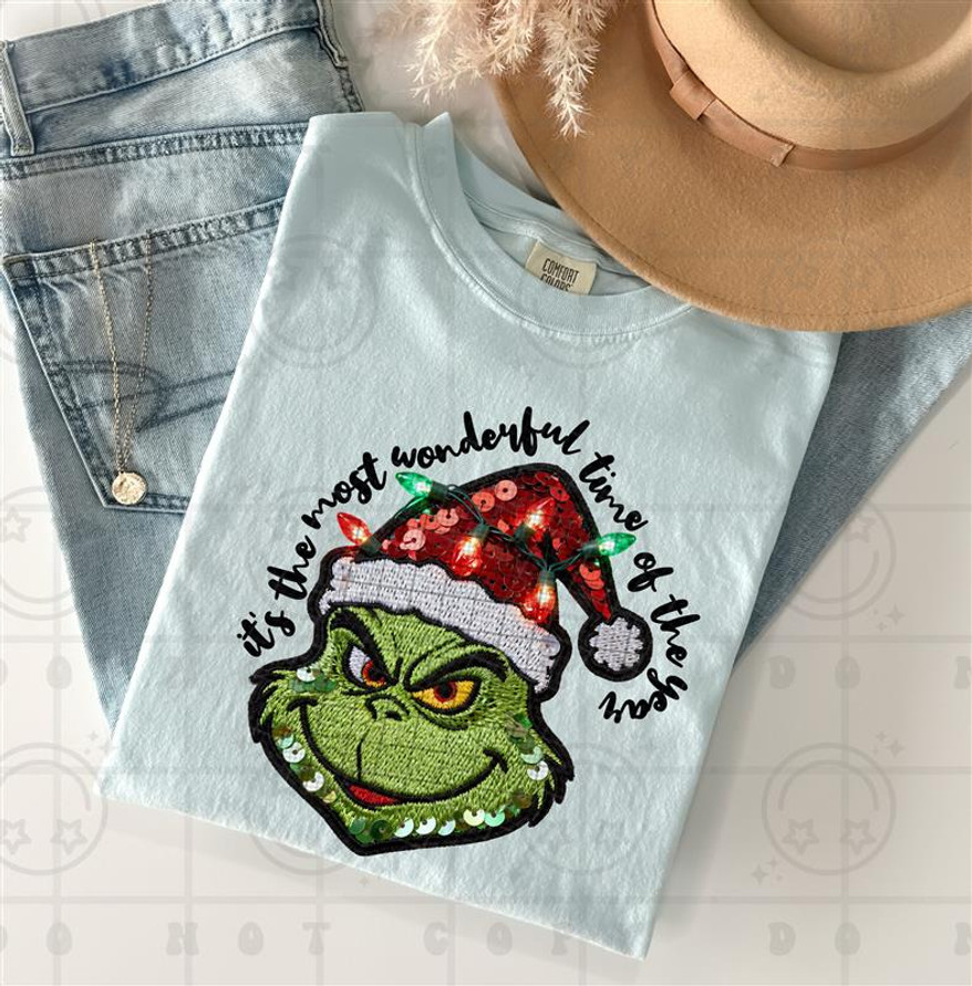 Its the most wonderful time of the year faux light up DTF Transfer