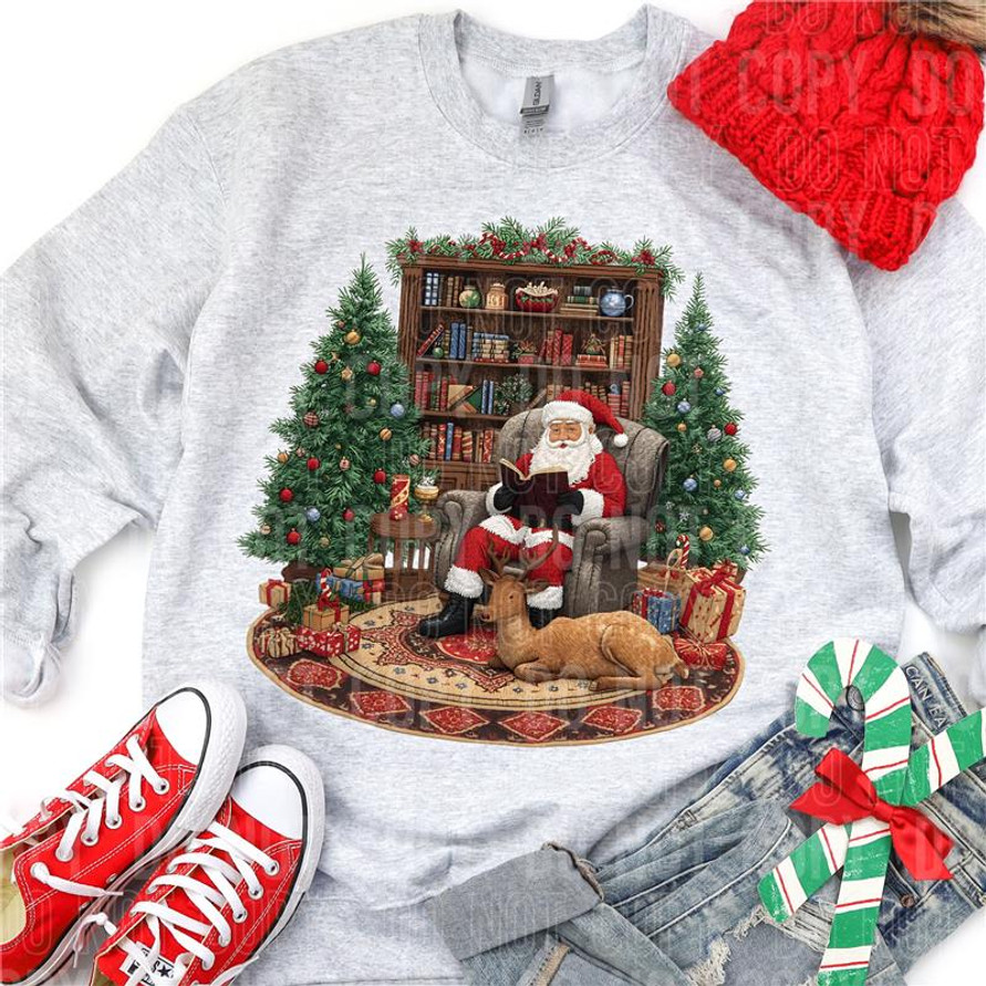 Santa Reading DTF Transfer