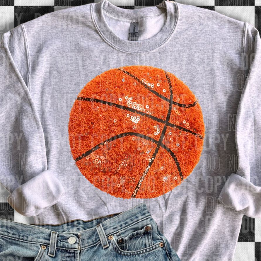 Faux Sequin Basketball DTF Transfer