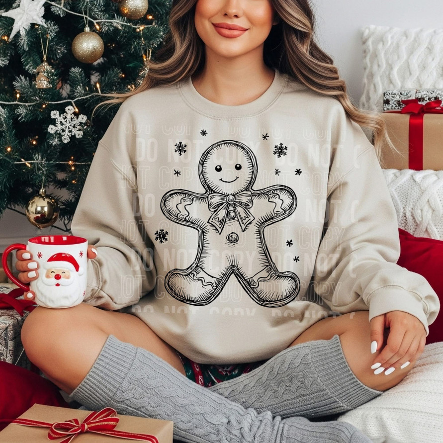 Vintage GingerBread DTF Transfer