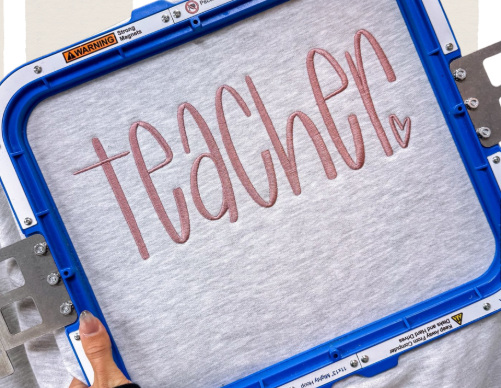 Teacher ♥ Embroidered Crewneck