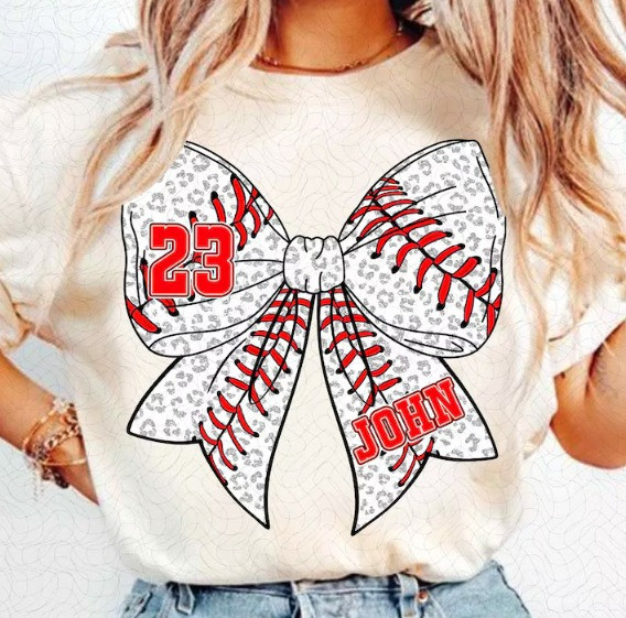 Tee — "Baseball Bow"