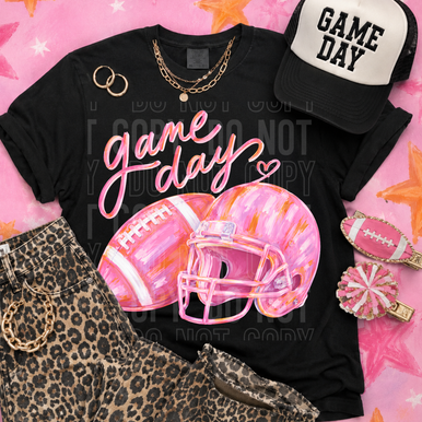 Pink Football Game Day Tee/Transfer
