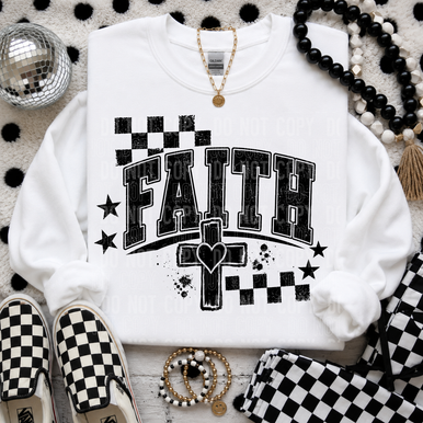 Faith Distressed Tee/Transfer
