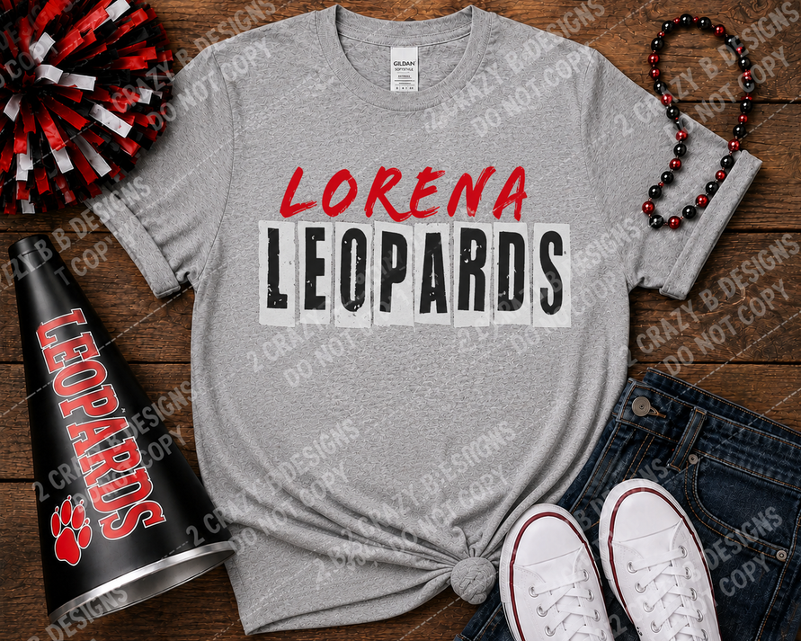Lorenda Leopards Distressed Tee