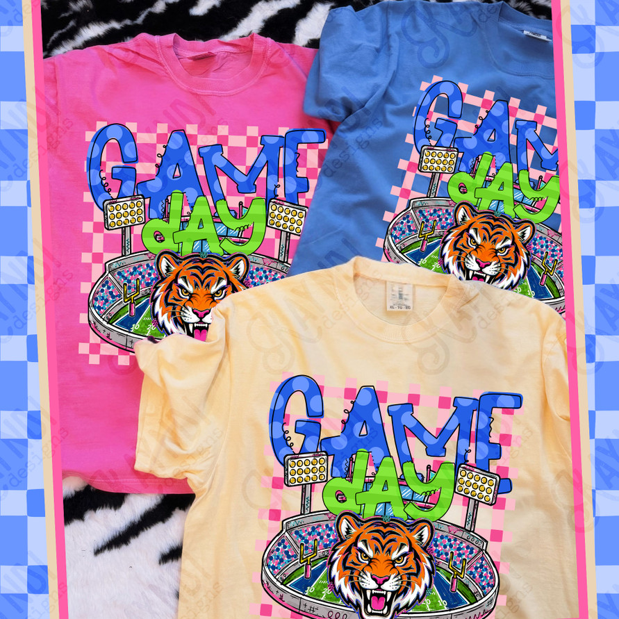 Game Day Tigers- Comfort Color Tee