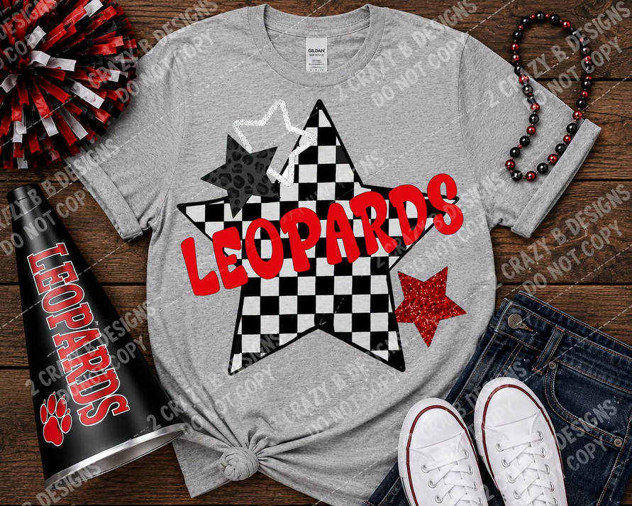 Leopards Checkered Star Tee