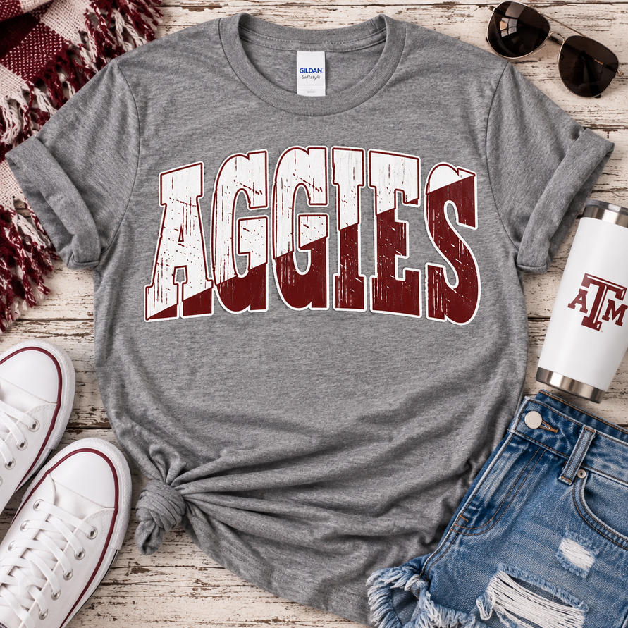 Split Aggies Tee