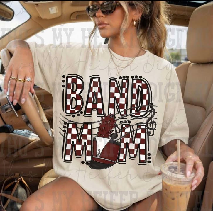 Band Mom Maroon  Tee