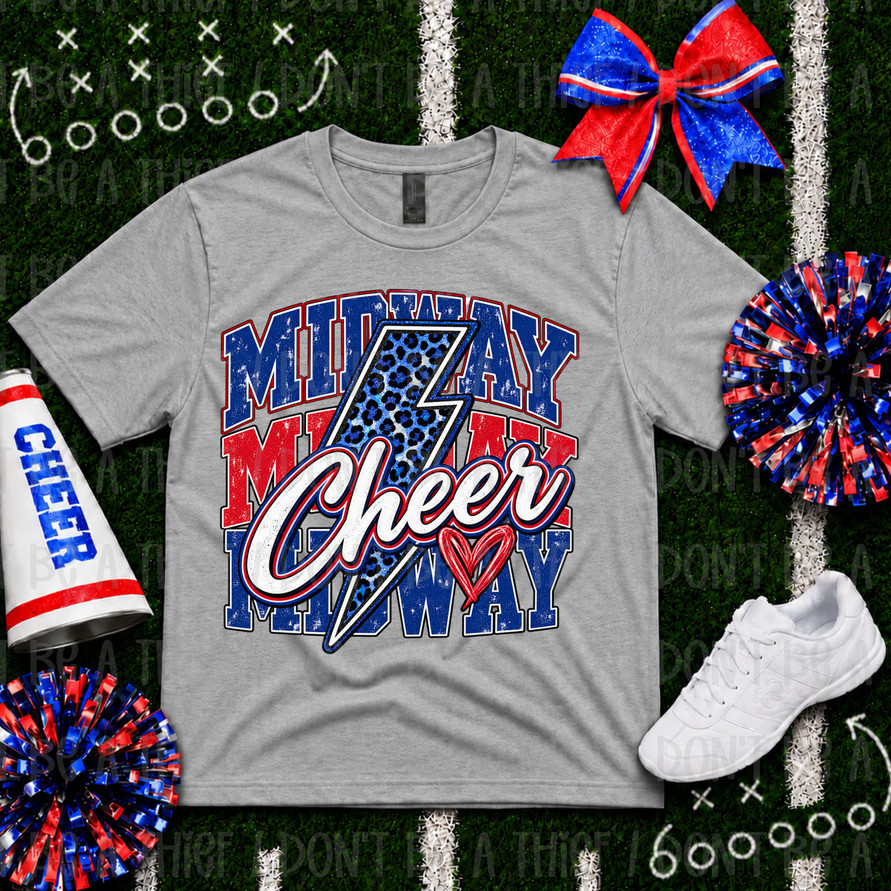 Midway Cheer WIth Lightning Bolt Tee