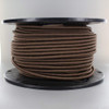 18/3 SJT-B Brown Nylon Fabric Cloth Covered Lamp and Lighting Wire.