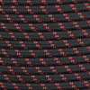 18/2 SPT2-B Black with Burnt Orange 2 Line Pattern   Fabric Cloth Covered Lamp and Lighting Wire