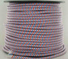 18/3 SVT-B Red/White/Blue Swirl Pattern Nylon Fabric Cloth Covered Pendant And Table Lamp Wire