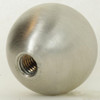 1/4-27 UNS Female Threaded - 1in. Diameter Brass Ball - Satin Nickel. Female Tapped Blind Hole. Fits a Harp!