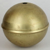 4in. Diameter 3 Piece Stamped Brass Ball with 1/8ips. Slip Through Hole.