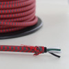18/3 SVT-B Red/Gray HOUNDS TOOTH PATTERN Nylon Fabric Cloth Covered Pendant and Table Lamp Wire