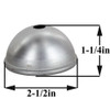 2-1/2in. Diameter Half Ball - Outer Piece - 1/8 ips. Slip - Steel