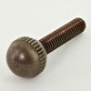 3/4in. Long 8/32 Thread Antique Brass FInish Knurled Ball Head Screw