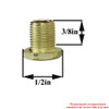 3/8in Long Thread X 1/8ips. Male Threaded Hex Head Brass Plated Steel Nipple