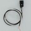 1-1/4in. Candelabra Lamp Socket with 1/8ips. Hickey and 24in. 105 deg. Black and White Leads