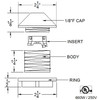 White E-26 Base Phenolic Threaded Pendant Style Socket with 1/8ips. Cap and Shade Ring