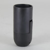 E-12 Black Smooth Skirt Thermoplastic Lamp Socket with 1/8ips Threaded Cap