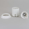 E-26 White Fully Threaded Skirt Thermoplastic Lamp Socket Includes Shade Ring