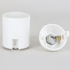 E-26 White Smooth Skirt Thermoplastic Lamp Socket with 1/8ips Threaded Cap and Locking Setscrew