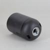 E-26 Black Smooth Skirt Thermoplastic Lamp Socket with 1/8ips Threaded Cap and Locking Setscrew