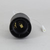 E-27 Black Pull-Switch Lampholder with 1/8ips threaded Cap. Rated Maximum 2A, 250V. ENEC Approved