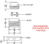 White E-26 Phenolic Socket Threaded with Shoulder and 1/8ips. Cap - Includes Ring