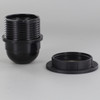 Black E-26 Phenolic Socket Threaded with Shoulder and 1/8ips. Cap - Includes Ring