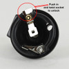 Black E-26 Phenolic Toggle Switch Socket Threaded with Shoulder and Ring