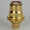 E-12 Socket with Porcelain Interior - Unfinished Brass