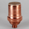 E-26 Keyless Socket with 1/8ips. Female Threaded Cap - Unfinished Copper