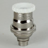 E-12 Socket with Porcelain Interior and Captive Ring - Polished Nickel Finish