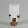 E-12 Socket with Porcelain Interior - Polished Copper Finish