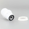 E14 White Threaded Skirt with Shoulder Phenolic Lamp Holder with 1/8ips Threaded Cap